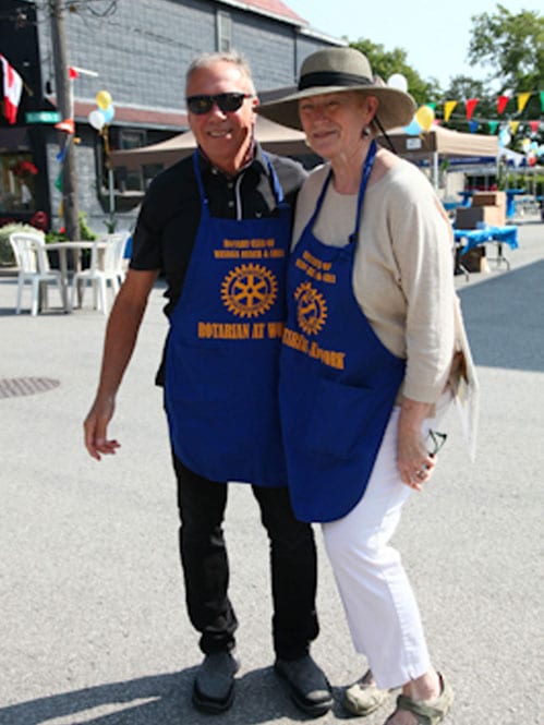 George volunteer for the Wasaga Beach Rotary Club.