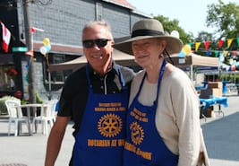 George volunteers for the Wasaga Beach Rotary Club.