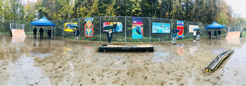 Council Attends Unveiling of Murals at Skateboard Park