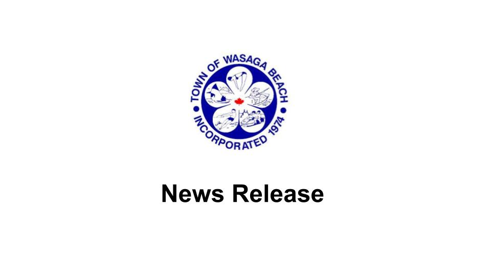 Town of Wasaga Beach News Release