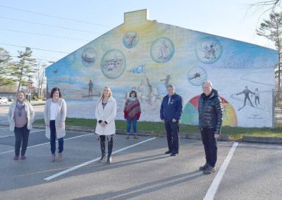 Members of Council at New Mural in Wasaga Beach