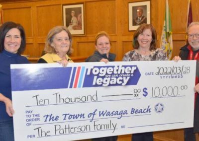 Patterson family donates to Wasaga Beach arena library project