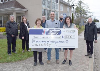 Robert and Sandy Litz donated $10,000 to the twin-pad arena and library fundraising campaign