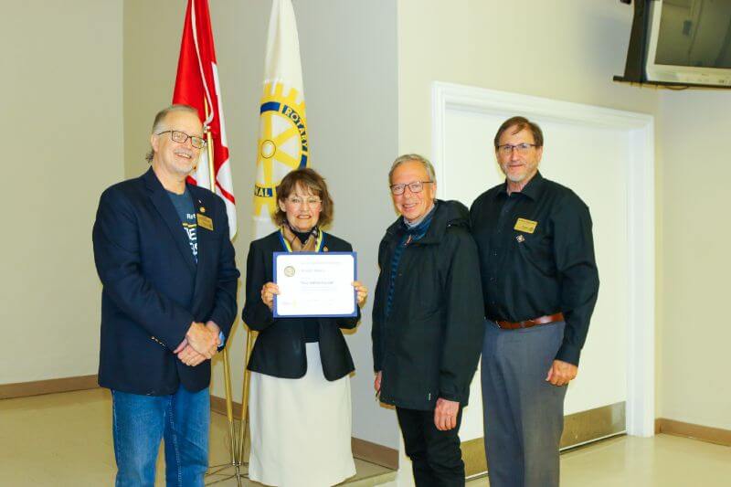 The Rotary Club of Wasaga Beach Paul Harris Award Winner, Reverend Wendy Moore