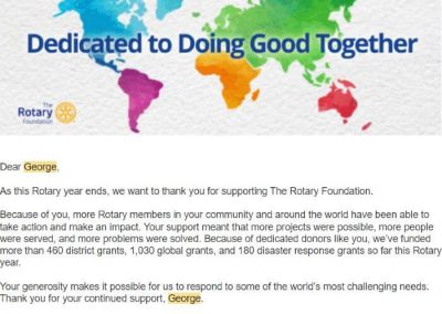 Rotary Foundation International Dedicated To Doing Good Together