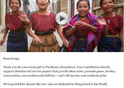 The Rotary Foundation Donation