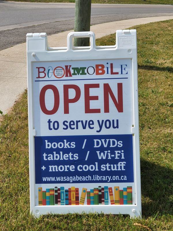 Bookmobile Open Sign