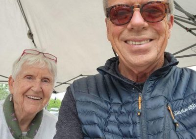 George Watson and Bev Fowler at the Farmers Market on July 5th 2022