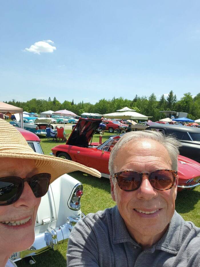 George Watson and Patrice at the Wasaga Cruisers Car Show