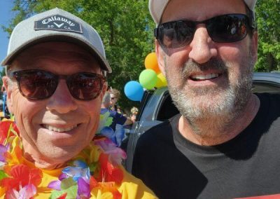 George Watson with Collingwood Town Councillor Steve Berman At The First Annual Pride Parade