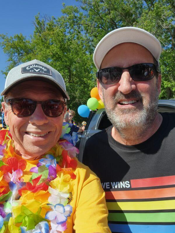 George Watson with Collingwood Town Councillor Steve Berman At The First Annual Pride Parade