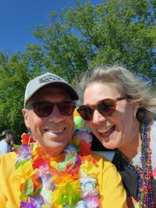 George Watson with Deputy Mayor of Collingwood Marian McLeod At The First Annual Pride Parade