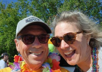 George Watson with Deputy Mayor of Collingwood Marian McLeod At The First Annual Pride Parade