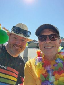 George Watson with Mayor of Collingwood Keith Hull At The First Annual Pride Parade