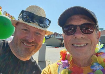 George Watson with Mayor of Collingwood Keith Hull At The First Annual Pride Parade
