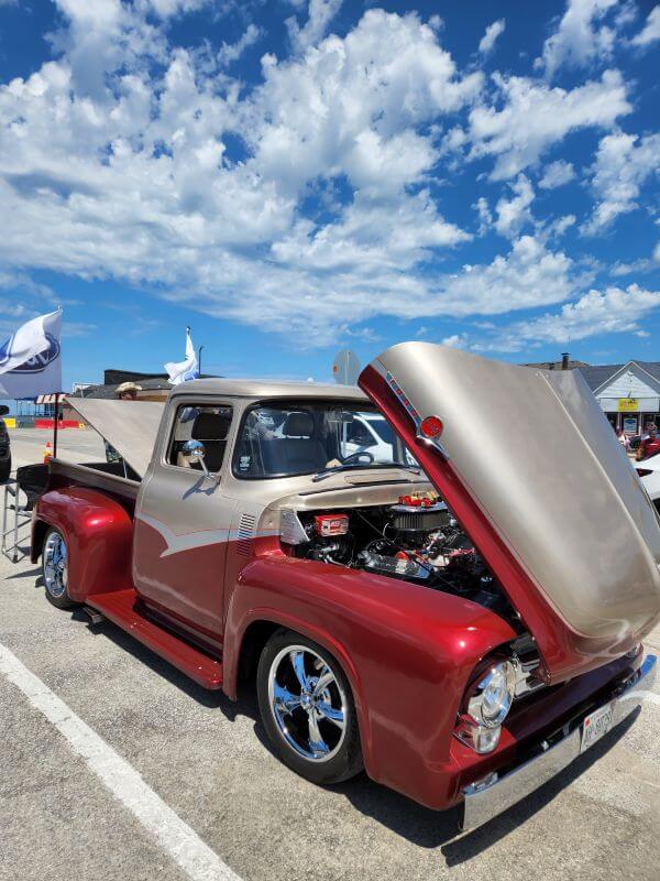 Red and Silver Truck at F-150 Truck Festival