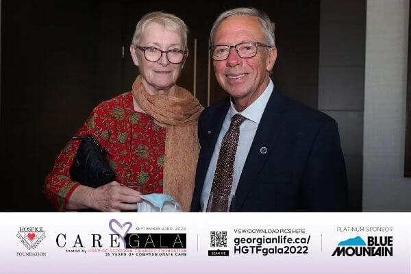 George and wife Patrish at the Hospice Georgian Triangle 2022 Gala